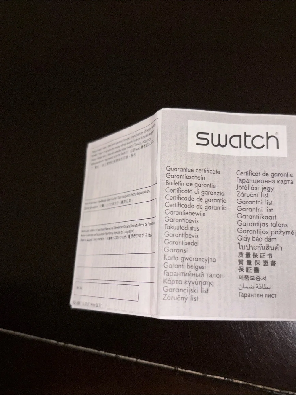 Swatch Silver Stainless Steel Chronograph Watch with Blue Accents